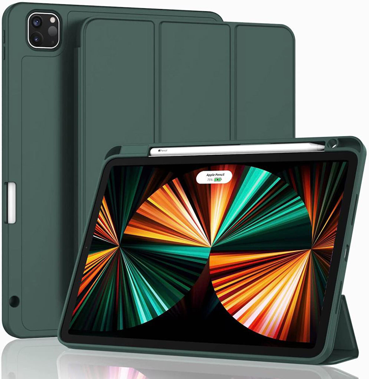 Apple iPad Pro 12.9 6. Nesil 2022 Kılıf Pen Charge Kalem Bölmeli A2436 A2437 A2764 A2766