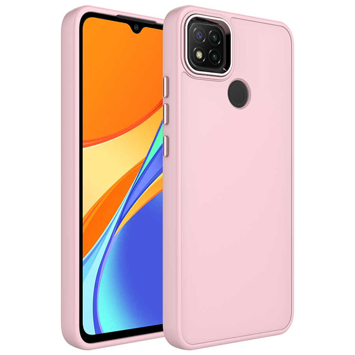 Xiaomi Redmi 10A Kılıf Metal Çerçeve Lansman Silikon Kapak