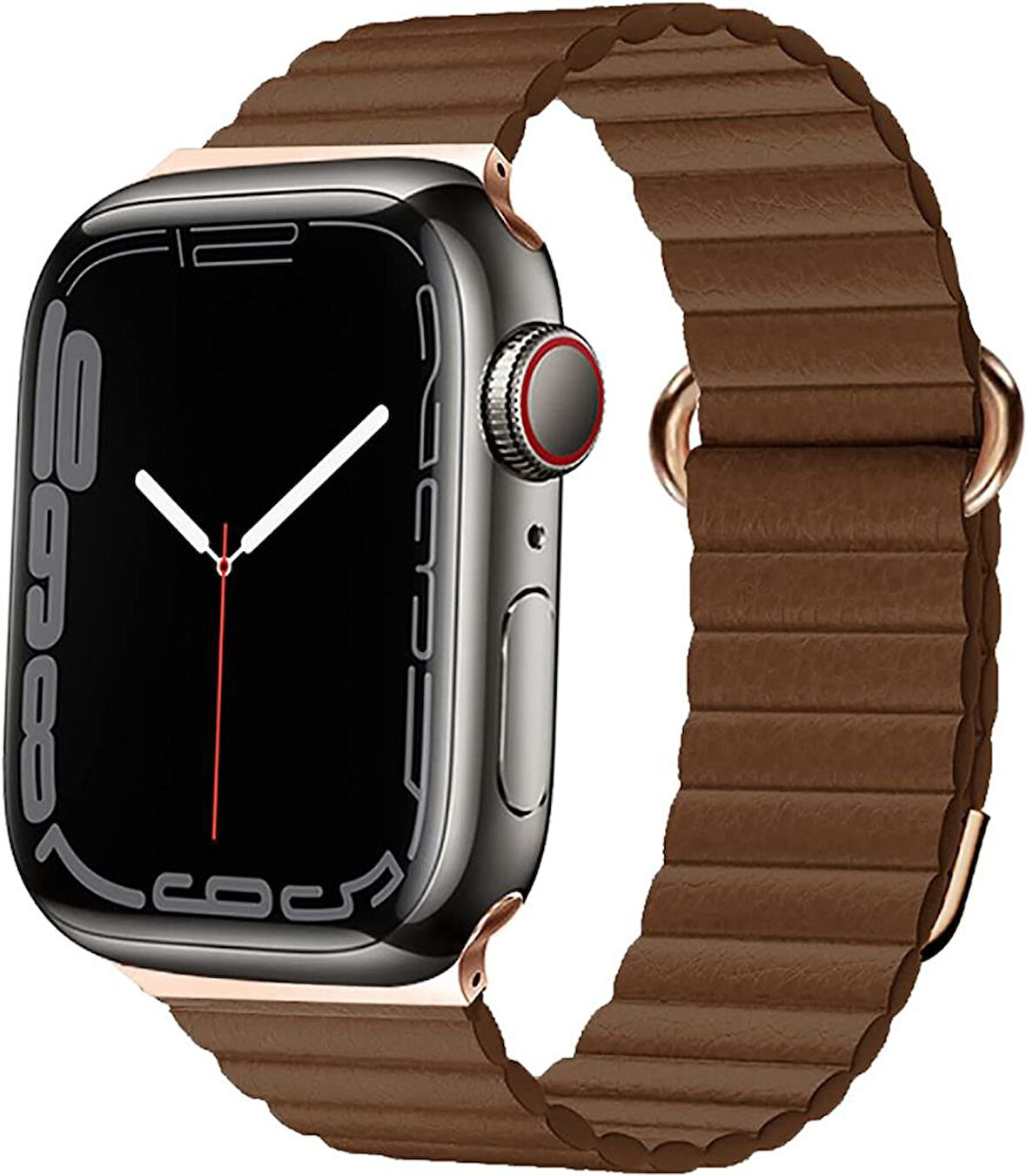 Apple Watch 8 Ultra 49mm Kordon Mıknatıslı Magnetik Deri Kordon