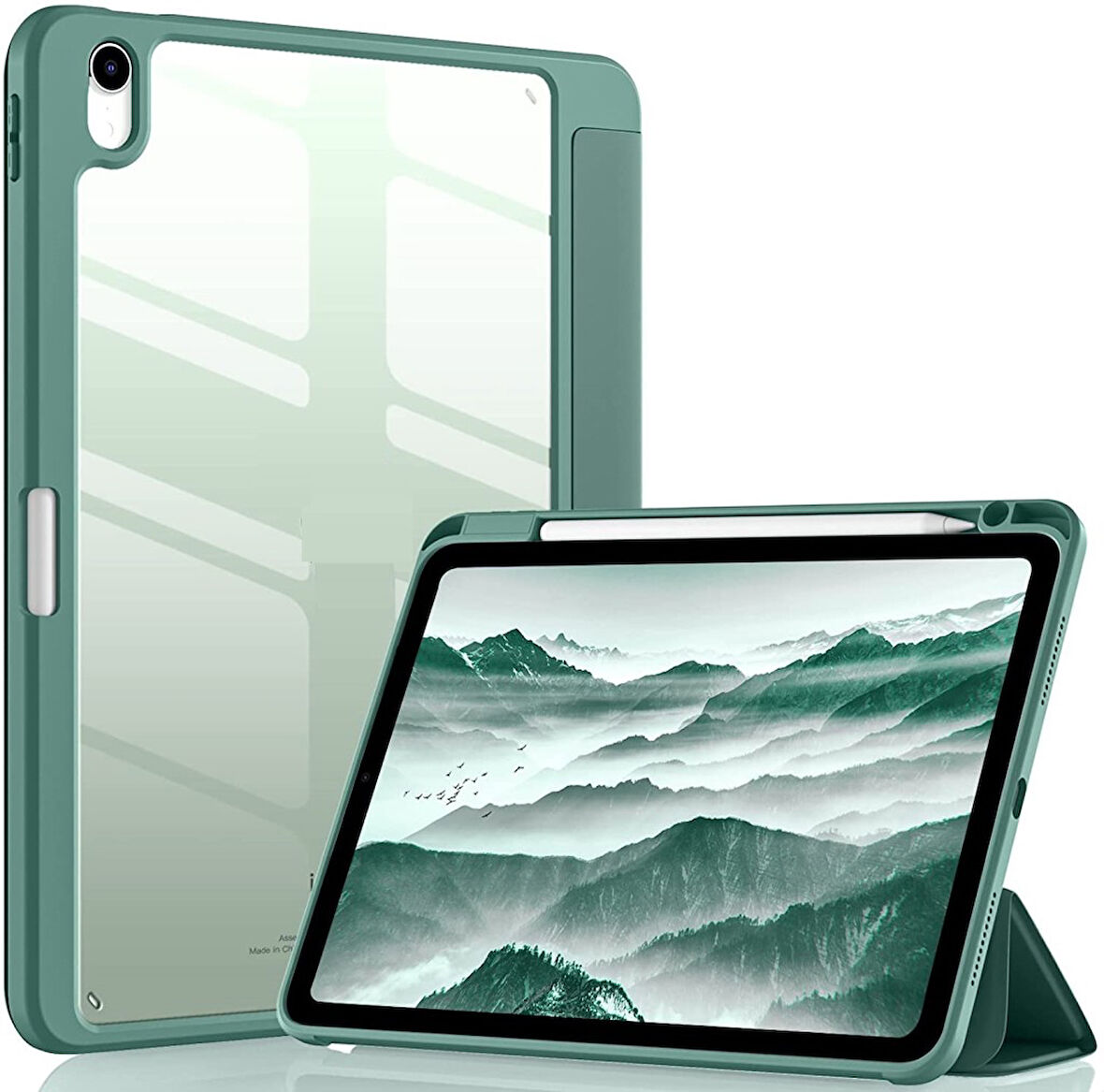 Apple iPad 11.Nesil A16 11inç/10.Nesil 10.9inç Kılıf Grafiti Şeffaf Kalem Bölmeli