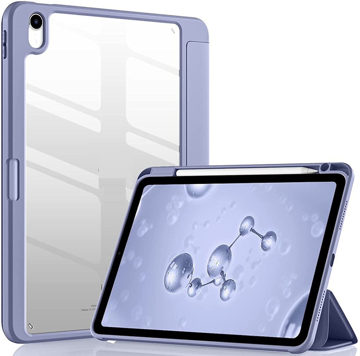 Apple iPad 11.Nesil A16 11inç/10.Nesil 10.9inç Kılıf Grafiti Şeffaf Kalem Bölmeli