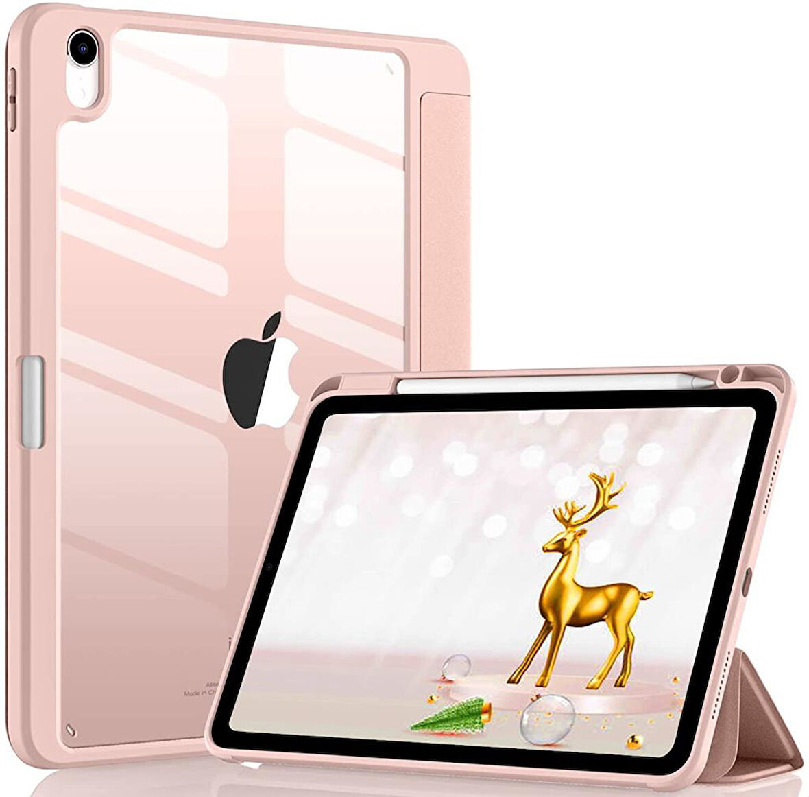 Apple iPad 7. 8. 9. Nesil 10.2" Kılıf Grafiti Şeffaf Kalem Bölmeli 2019 2020 2021