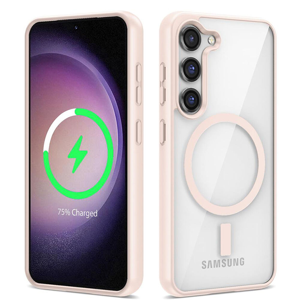 Samsung Galaxy S22 Plus Kılıf Sararmaz Magsafe Şeffaf Kapak Ege