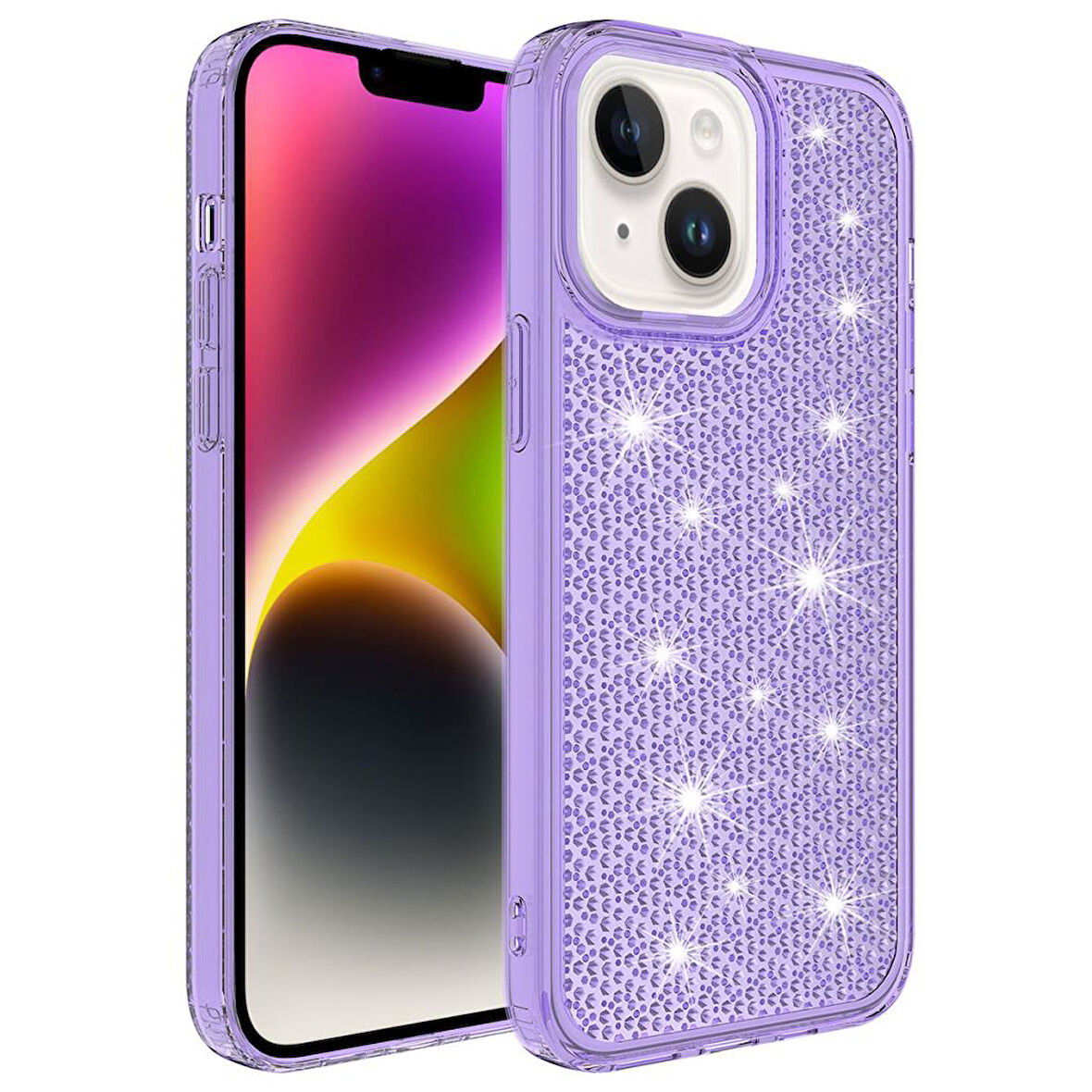 Apple iPhone 14 Plus Kılıf Airbagli Parlak Tasarımlı Snow Kapak