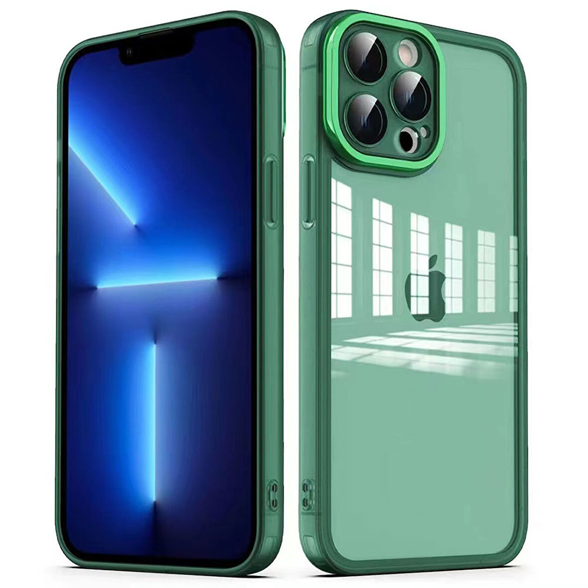 Apple iPhone 13 Pro Max Kılıf Kamera Korumalı Transparan Post Kapak