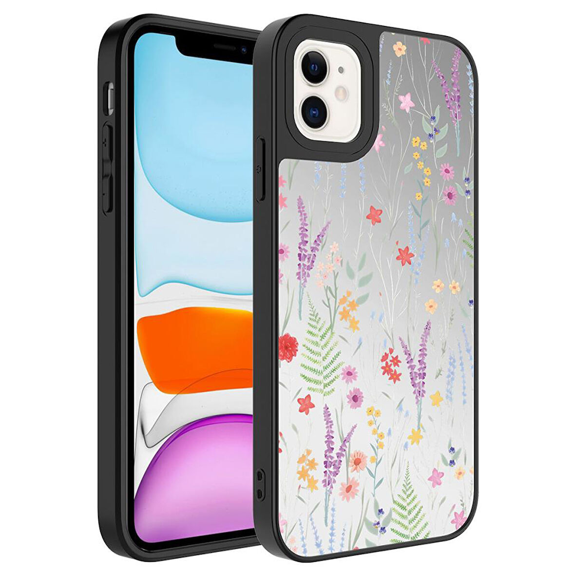 Apple iPhone 11 Kılıf Aynalı Desenli Kamera Korumalı Parlak Mirror Kapak