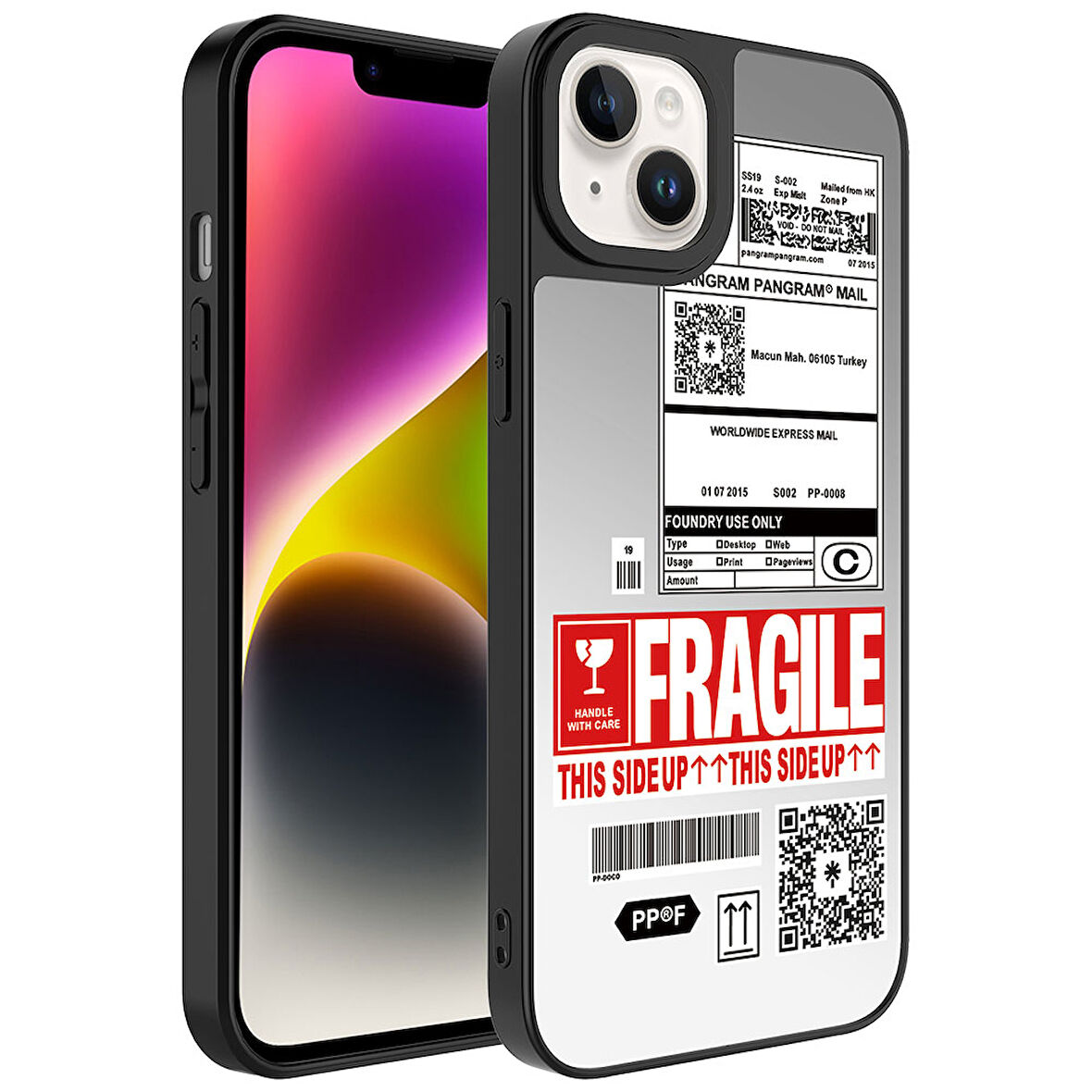 Apple iPhone 14 Plus Kılıf Aynalı Desenli Kamera Korumalı Parlak Mirror Kapak