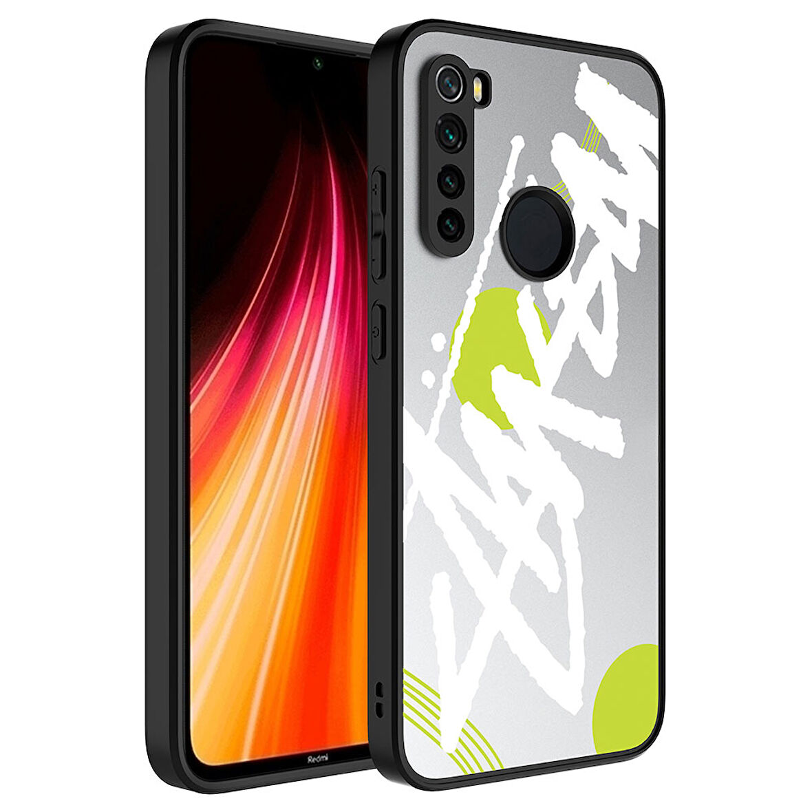 Xiaomi Redmi Note 8 Kılıf Aynalı Desenli Kamera Korumalı Parlak Mirror Kapak