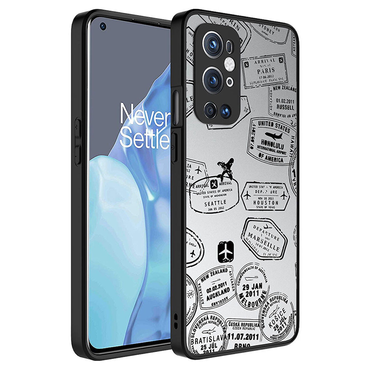 One Plus 9 Pro Kılıf Aynalı Desenli Kamera Korumalı Parlak Mirror Kapak