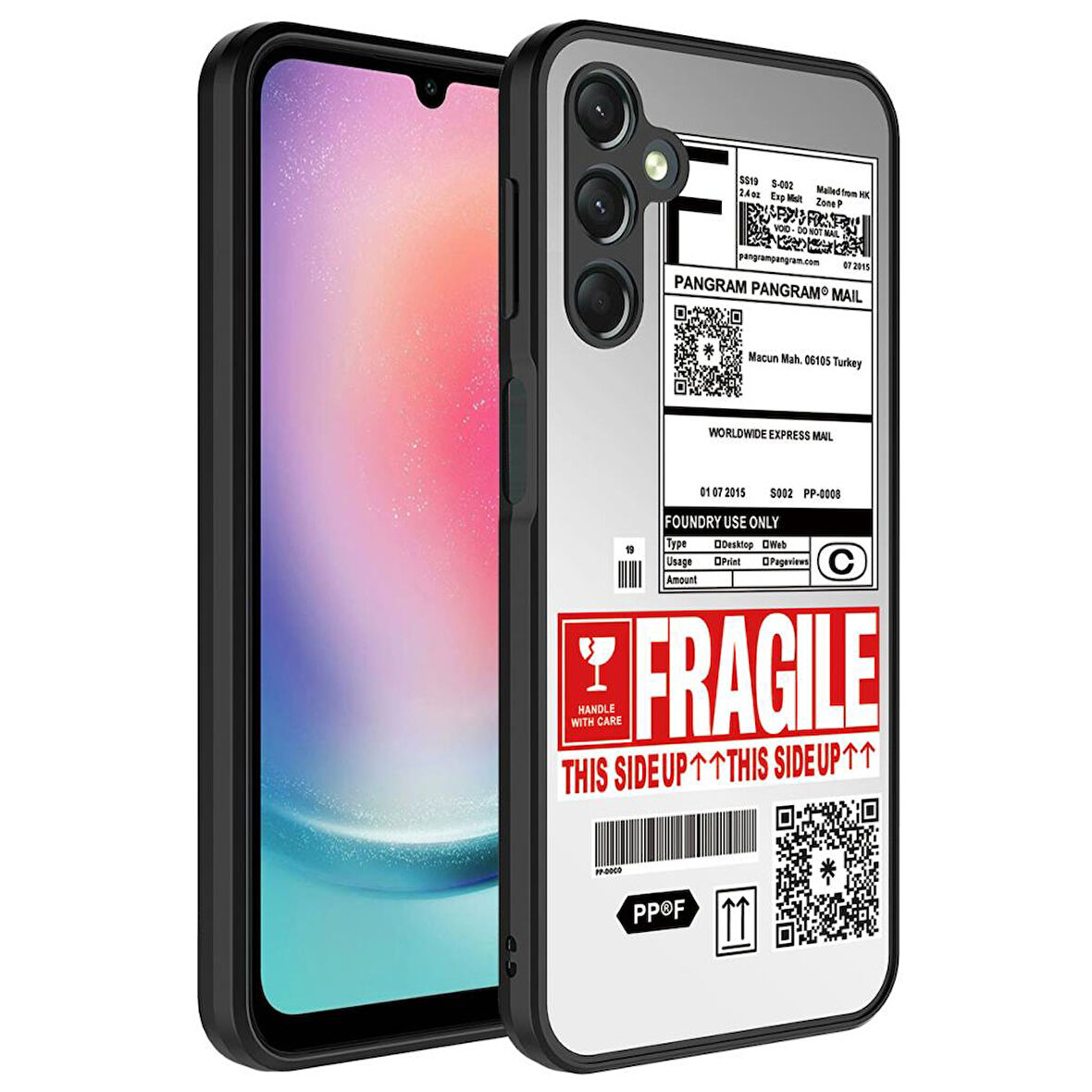 Samsung Galaxy A14 Kılıf Aynalı Desenli Kamera Korumalı Parlak Mirror Kapak