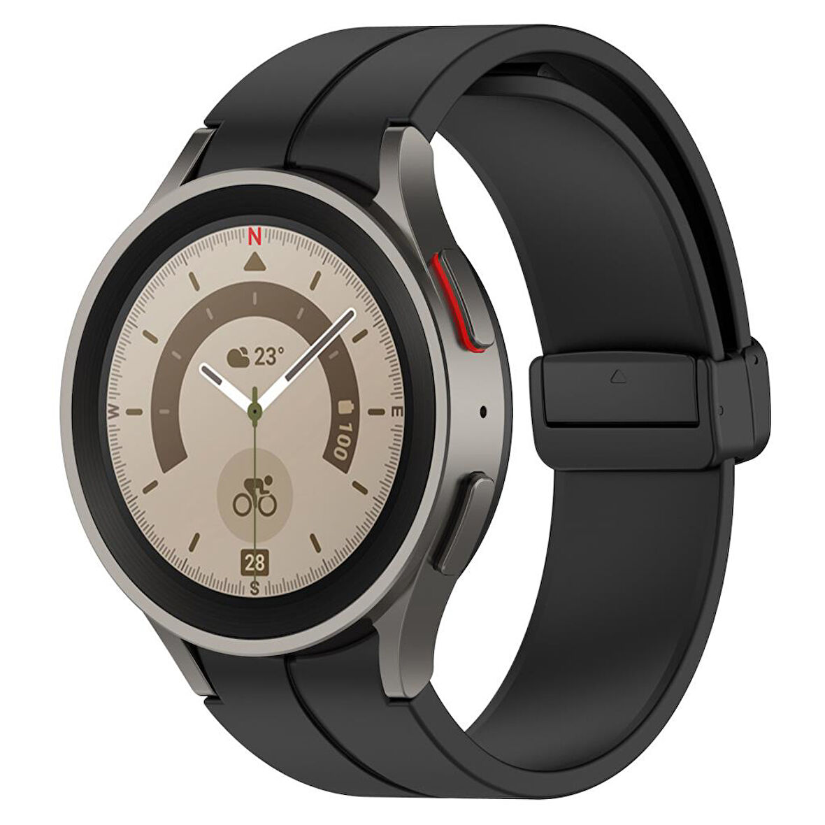 Samsung Galaxy Watch 4 5 6 7 FE 40 40 44 Classic 42 43 46 47 mm Kordon Magnetli Ayarlanır Silikon Kordon