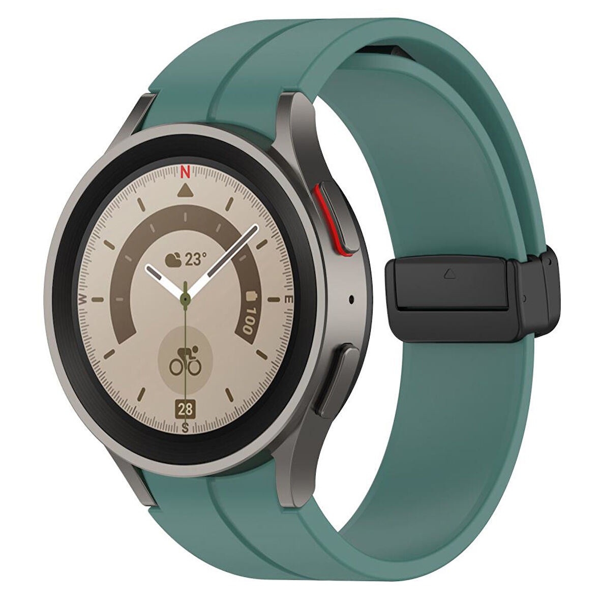 Samsung Galaxy Watch 4 5 6 7 FE 40 40 44 Classic 42 43 46 47 mm Kordon Magnetli Ayarlanır Silikon Kordon
