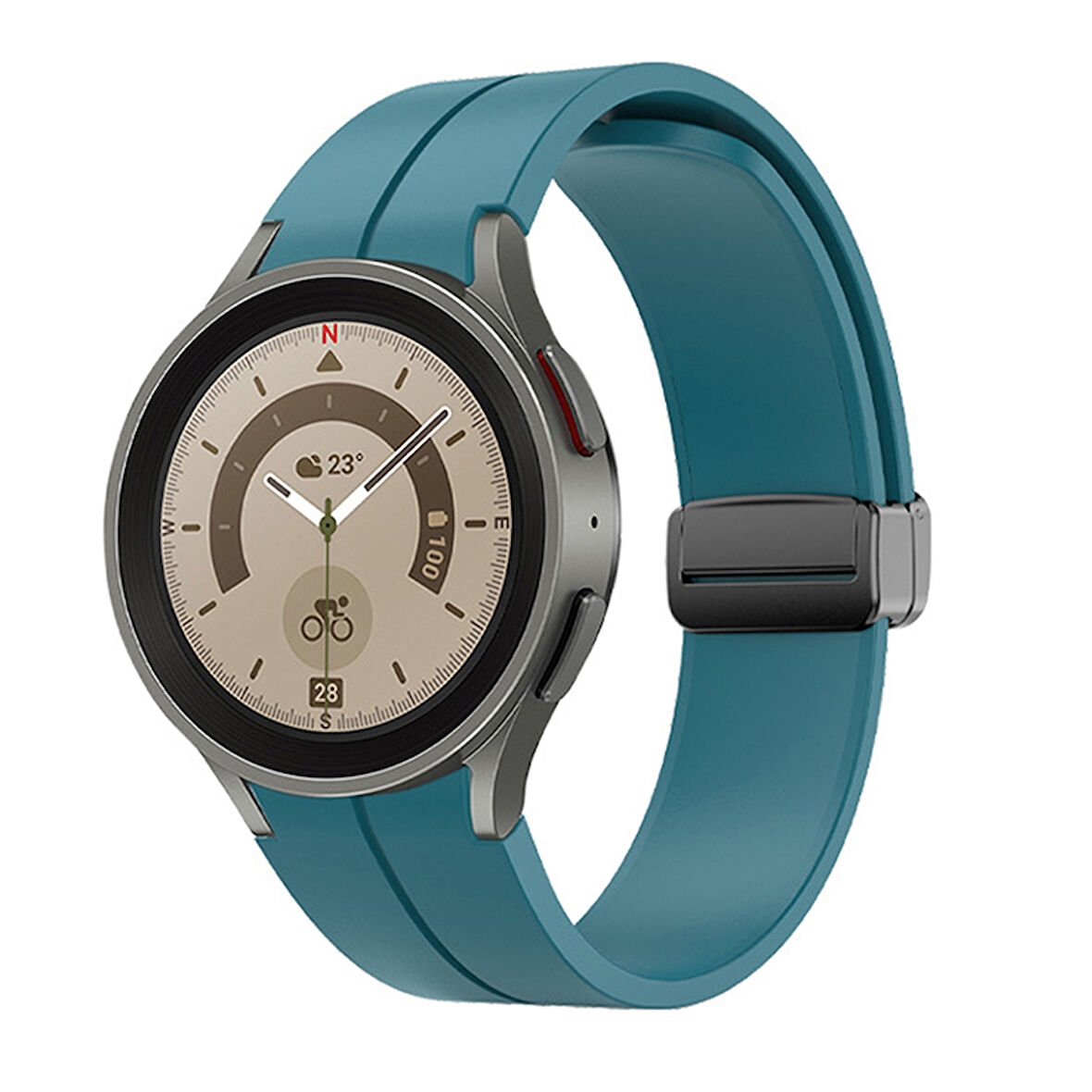 Samsung Galaxy Watch 4 5 6 7 FE 40 40 44 Classic 42 43 46 47 mm Kordon Magnetli Ayarlanır Silikon Kordon