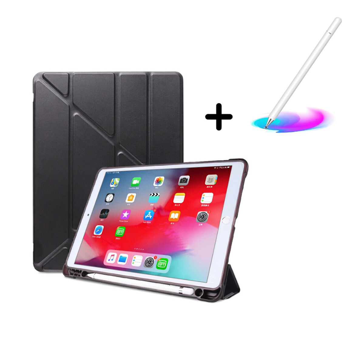 Huawei MatePad SE 10.4 Kılıf Dokunmatik Kalem + Kalem Bölmeli Mars Case