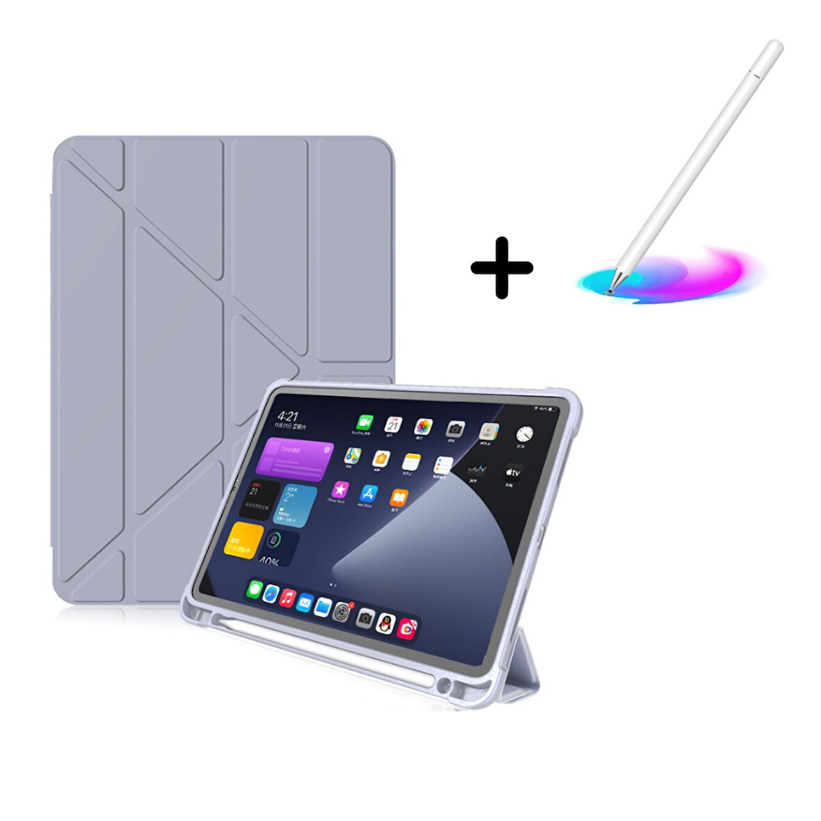 Huawei MatePad SE 10.4 Kılıf Dokunmatik Kalem + Kalem Bölmeli Mars Case