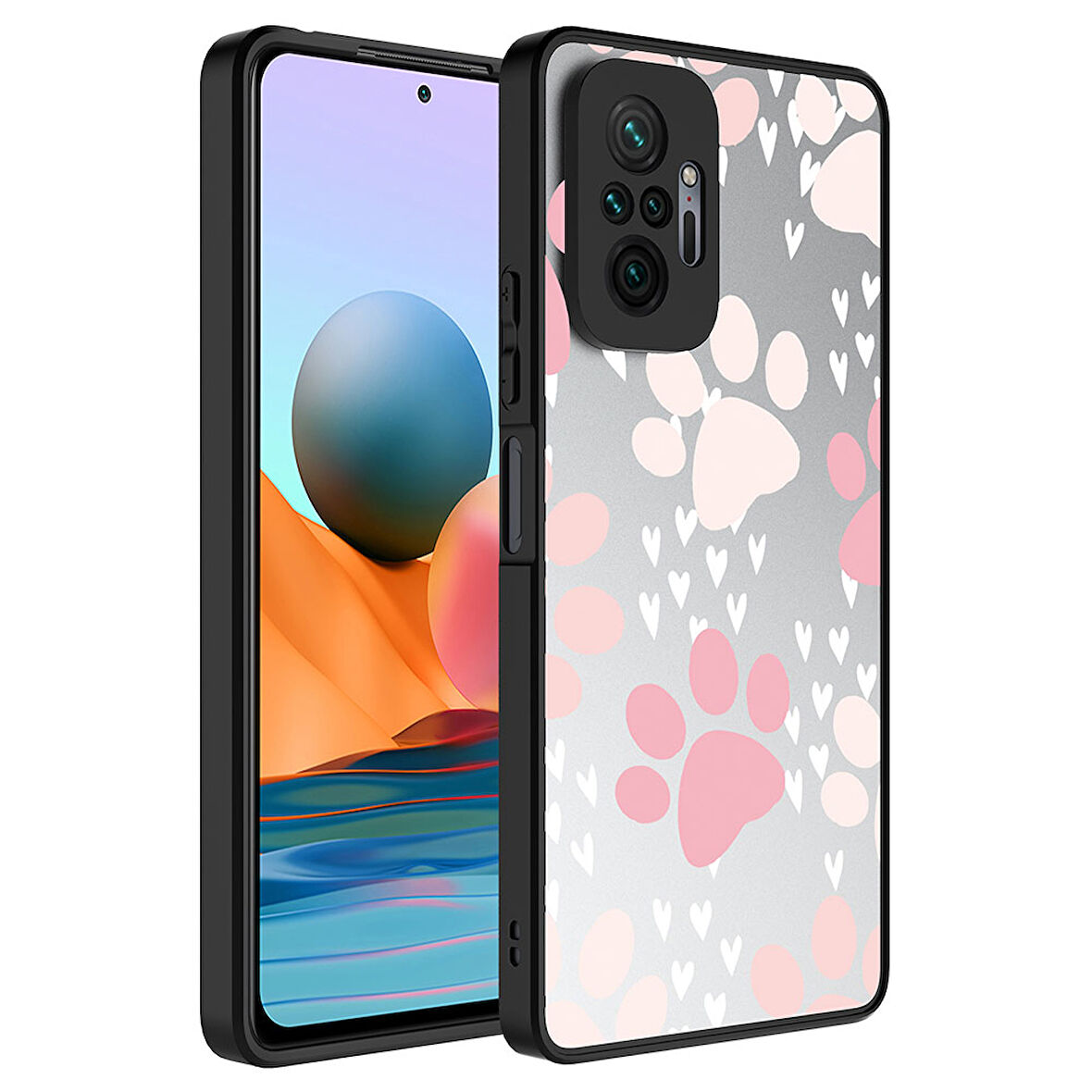 Xiaomi Redmi Note 10 Pro Kılıf Aynalı Desenli Kamera Korumalı Parlak Mirror Kapak
