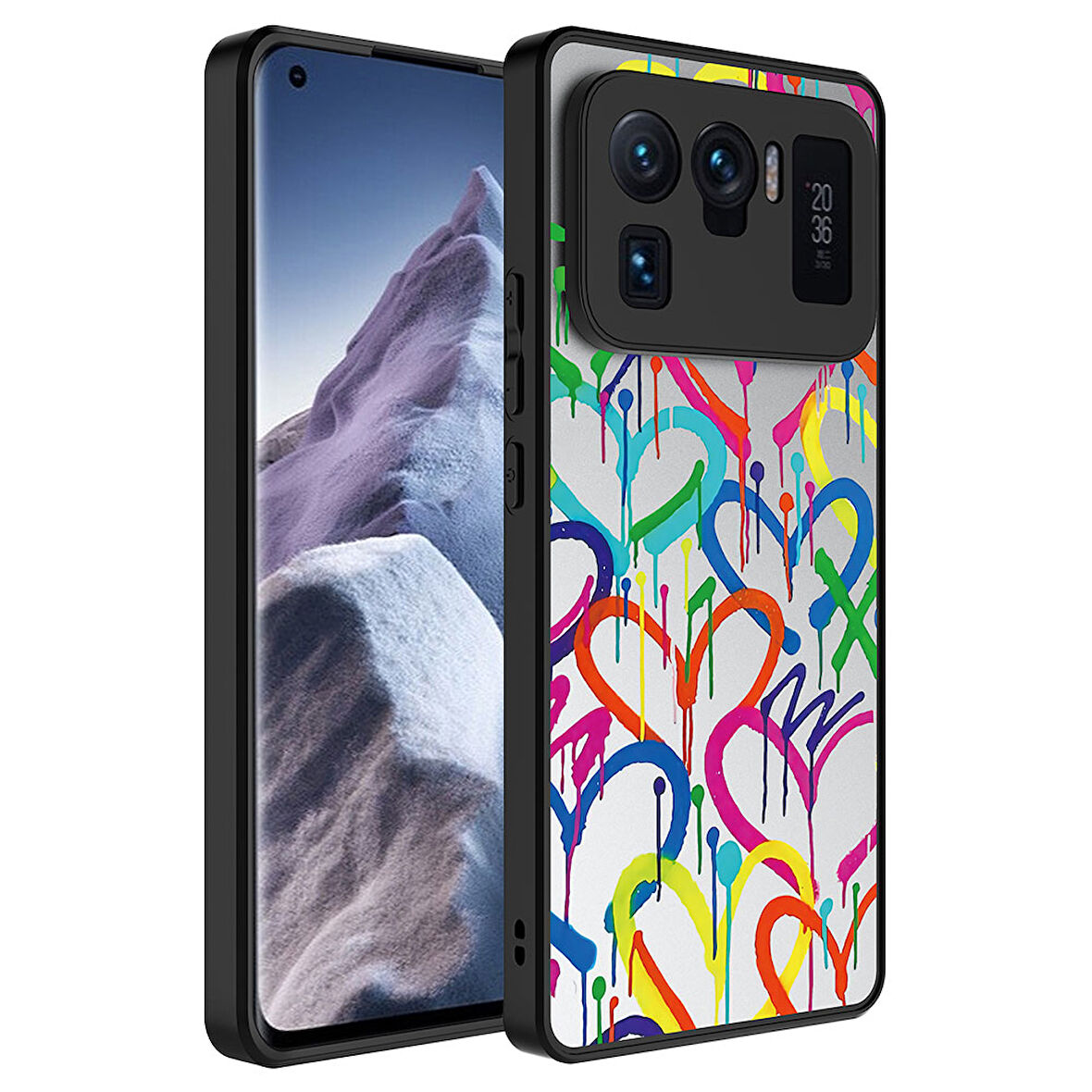 Xiaomi Mi 11 Ultra Kılıf Aynalı Desenli Kamera Korumalı Parlak Mirror Kapak