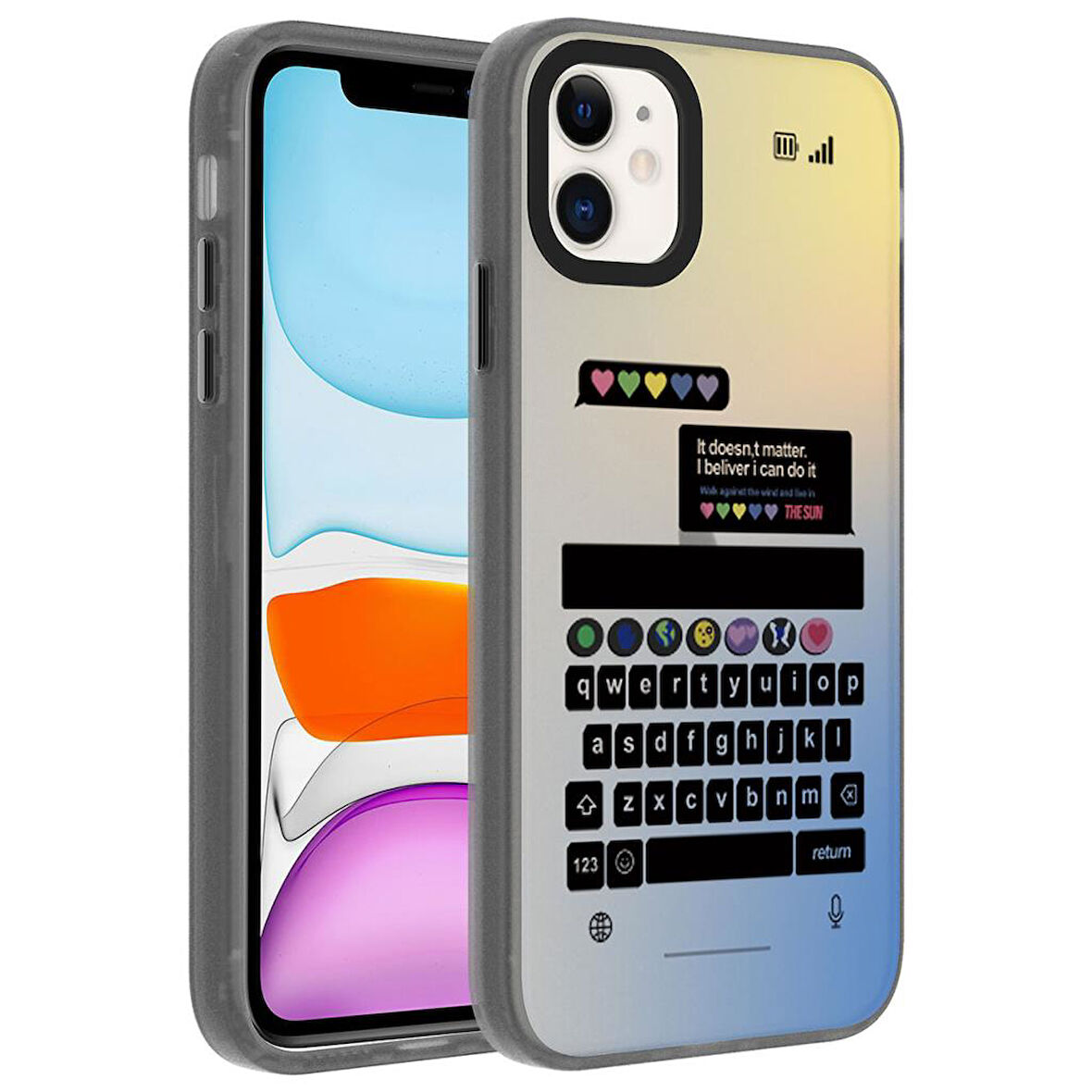 Apple iPhone 11 Kılıf Desenli Dragon Sert Kapak