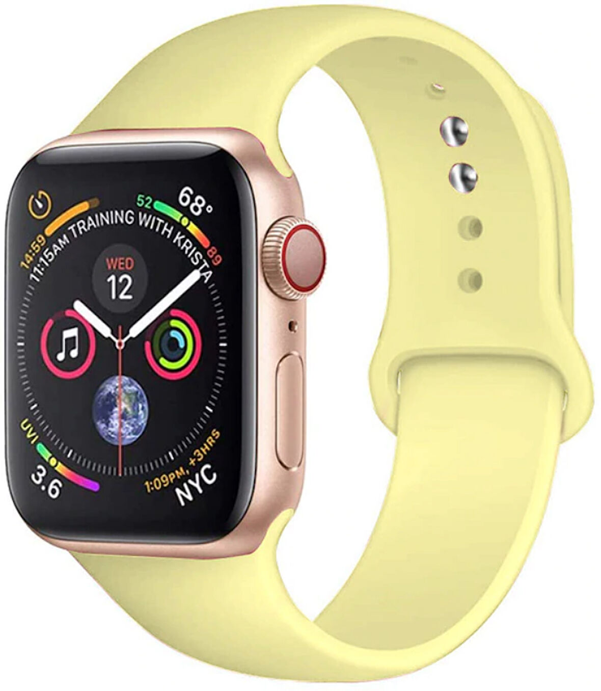 Apple Watch 42/44/45/46/49mm M/L Beden Kordon Silikon Spor Kordon 1 2 3 4 5 6 SE 7 8 Ultra