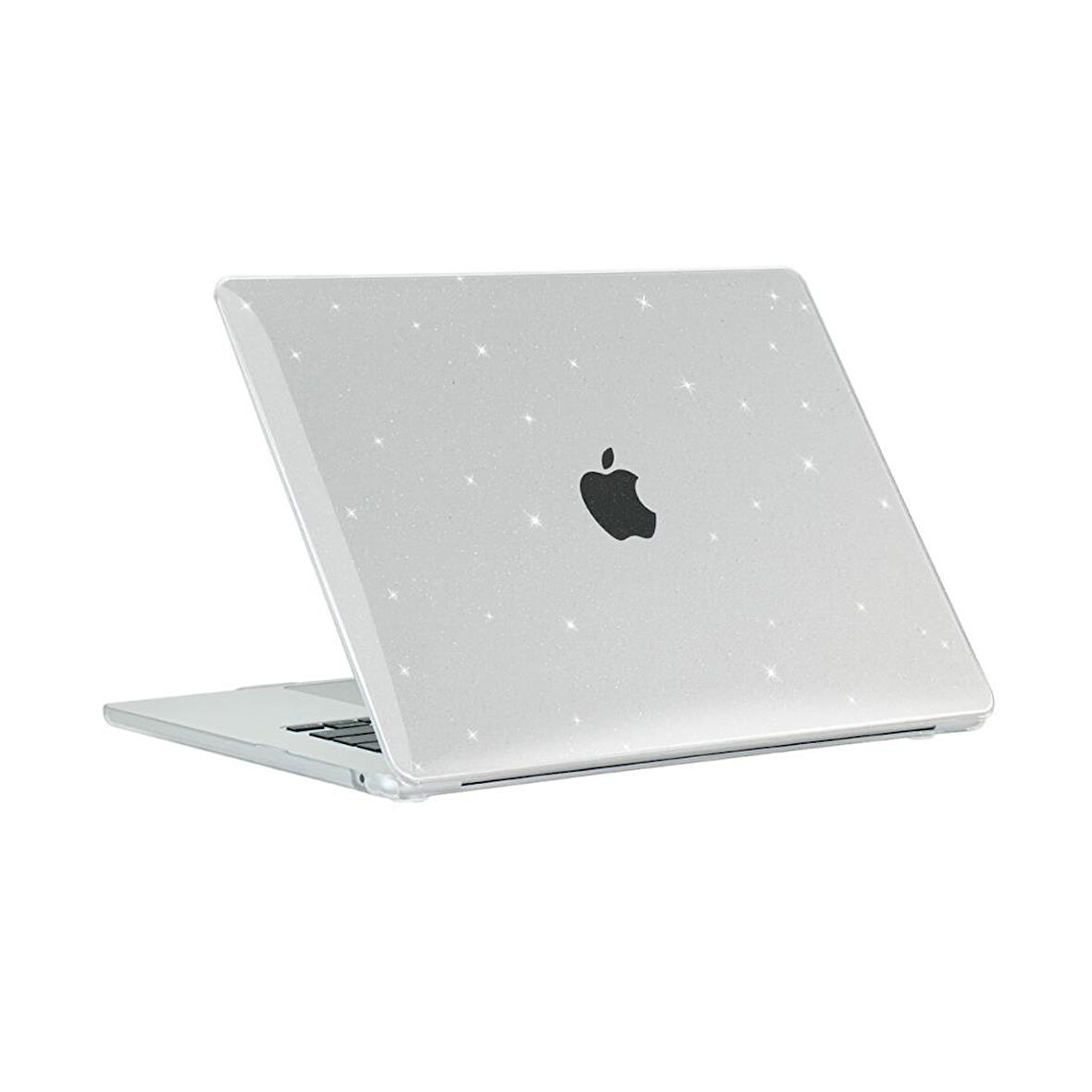 Apple Macbook Air 15inç M2 2023 A2941 Kılıf Simli Ön Arka Kapak