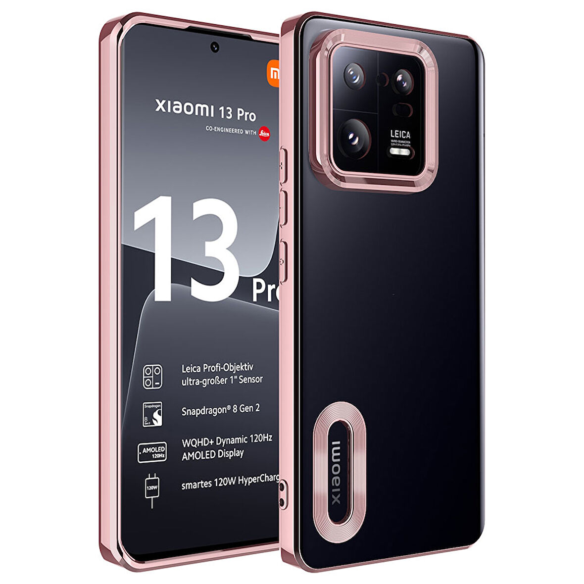 Xiaomi Mi 13 Pro Kılıf Kamera Korumalı Logo Gösteren Şeffaf Kapak