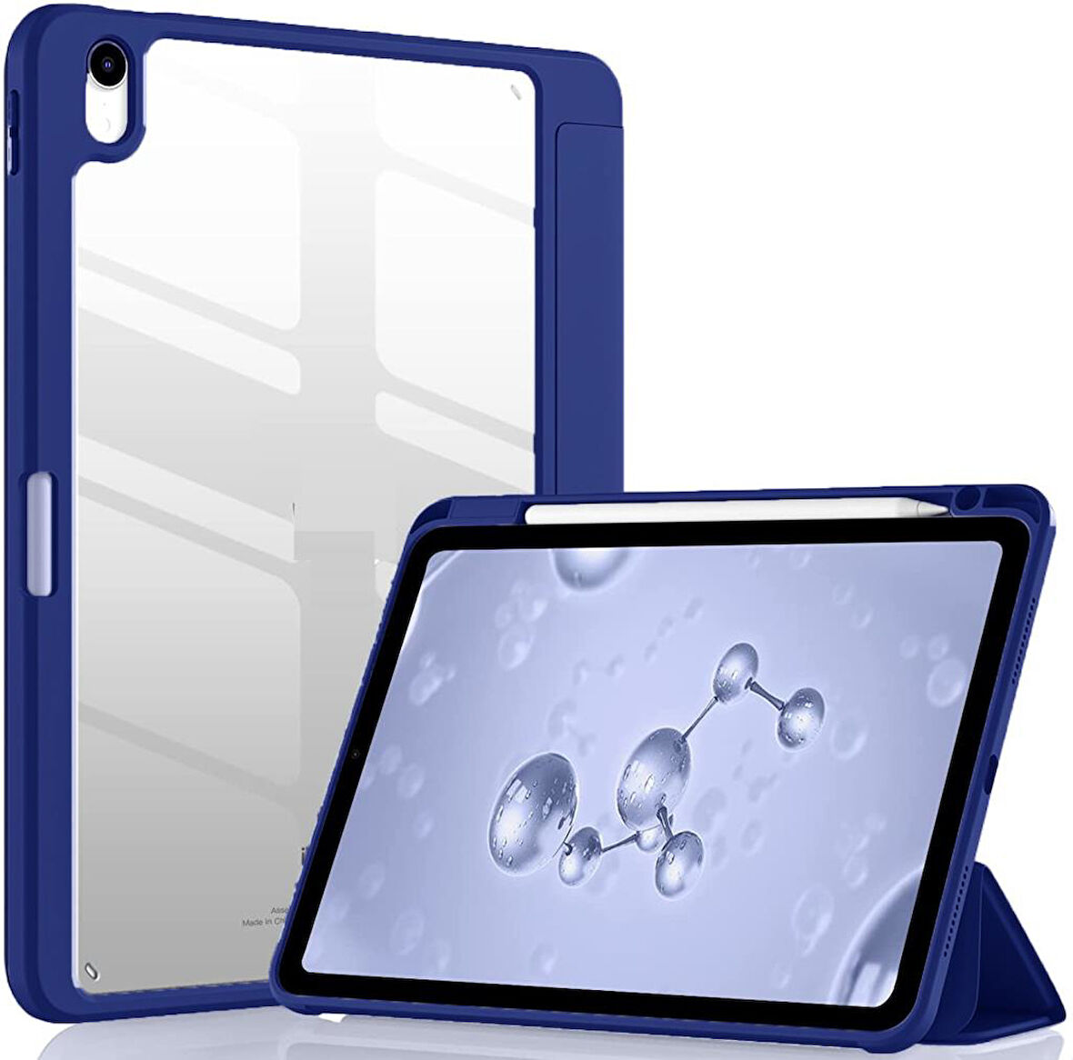 Apple iPad 11.Nesil A16 11inç/10.Nesil 10.9inç Kılıf Grafiti Şeffaf Kalem Bölmeli