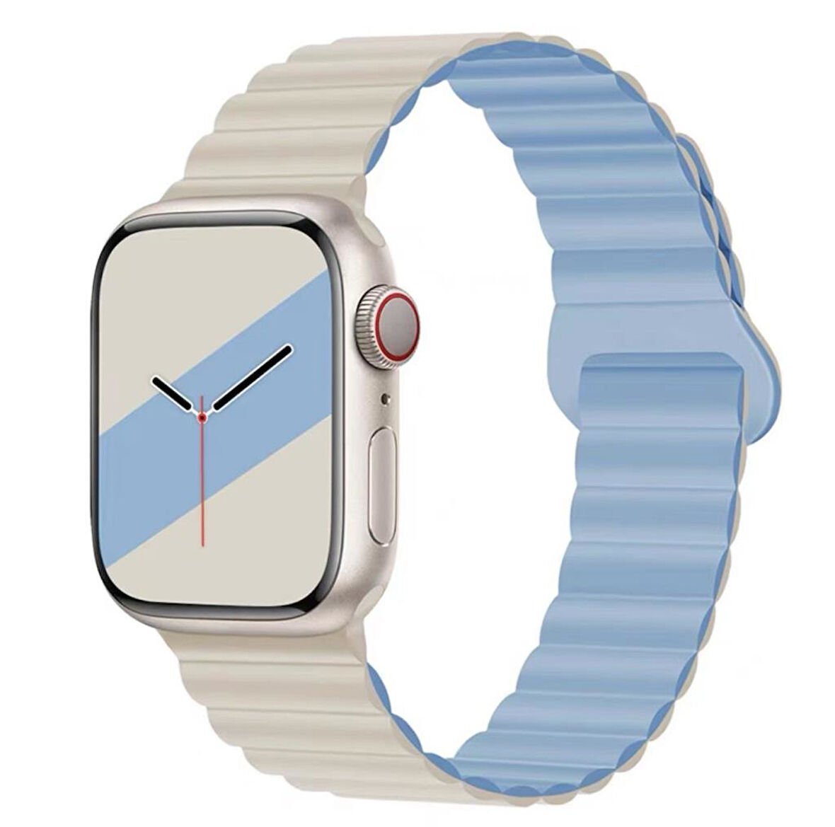 Samsung Galaxy Watch 4 5 6 7 FE 40 40 44 Classic 42 43 46 47 mm Kordon Double Color Magnetic Strap BH52