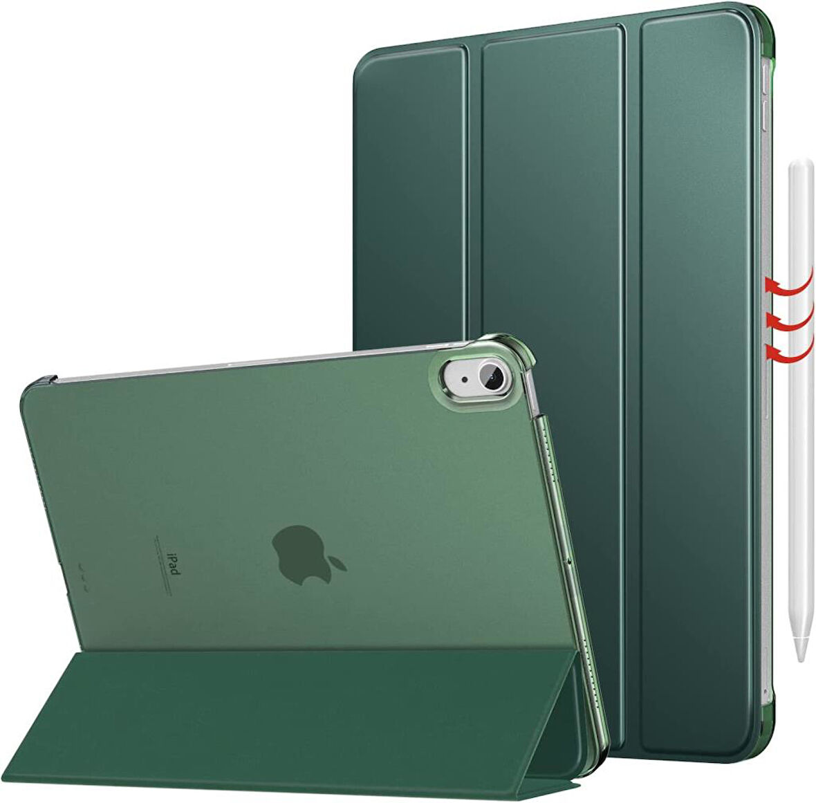Apple iPad Air 4 10.9" Kılıf PU Deri Smart Standlı Case A2072 A2316 A2324 A2325
