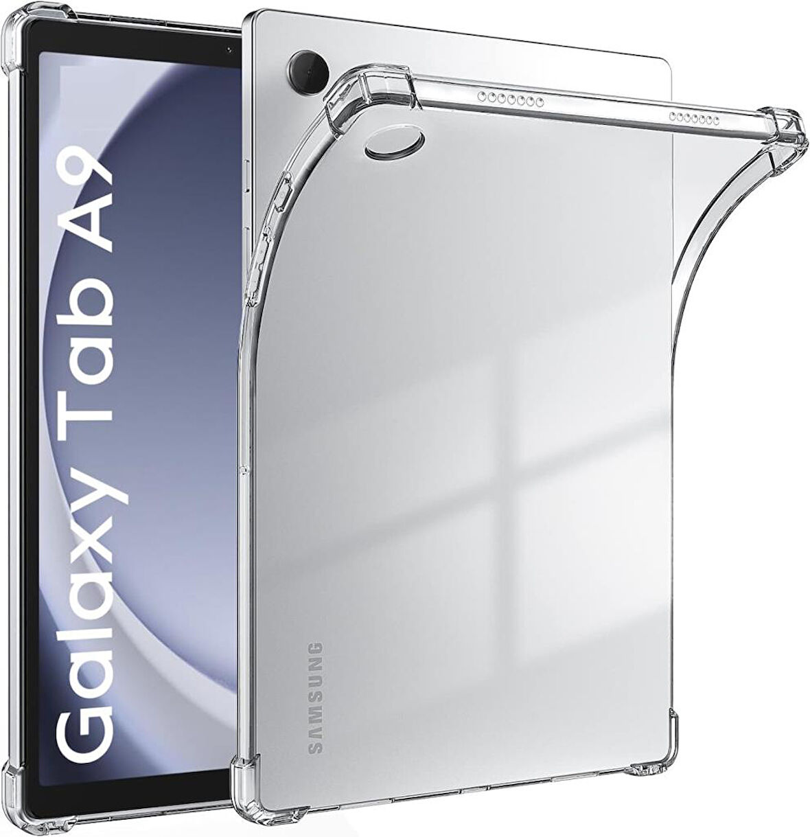 Samsung Galaxy Tab A9 X110 X115 Kılıf Darbelere Dayanıklı Şeffaf Kapak