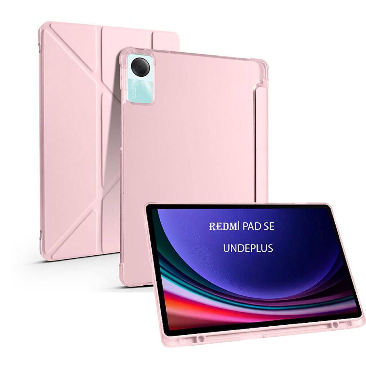 Xiaomi Redmi Pad SE 11inç Kılıf Kalem Bölmeli Trifolding Case