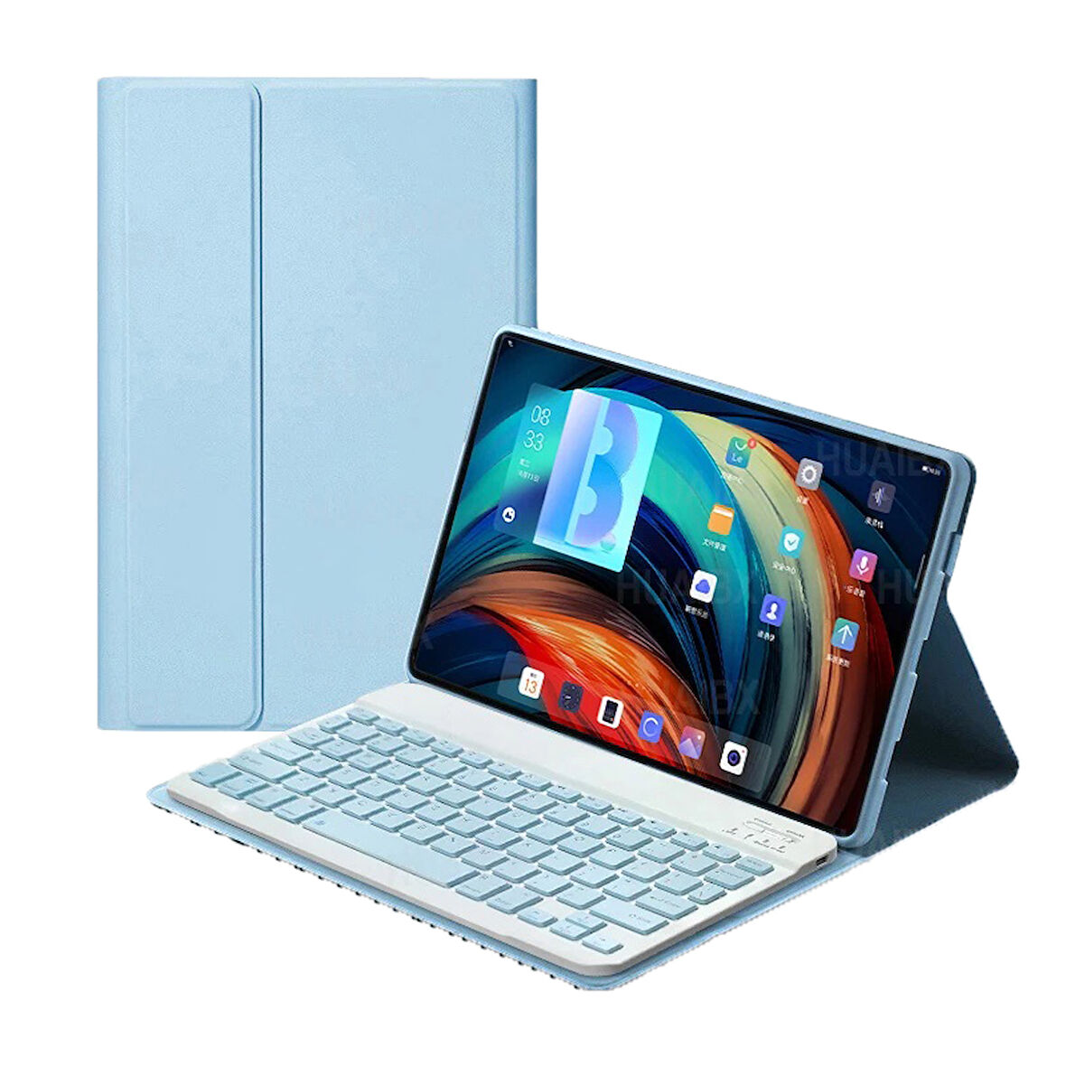 Apple iPad 5. Nesil 9.7" Kılıf 2017 A1822 A1823 Kablosuz Klavyeli Kılıf Mobax