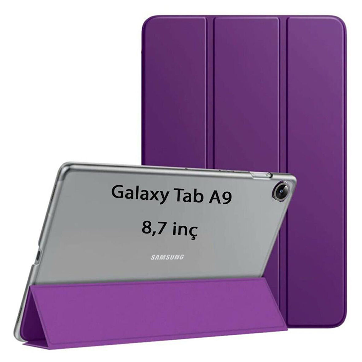 Samsung Galaxy Tab A9 8.7inç X110 X113 X115 X117 Kılıf PU Deri Smart Standlı Case
