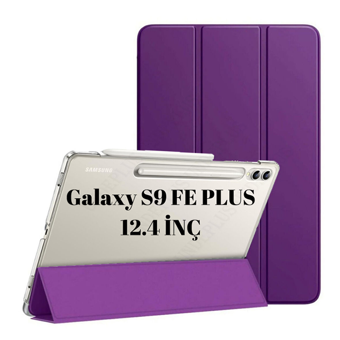 Samsung Galaxy Tab S9 FE Plus/S10 Plus/S9 Plus Kılıf PU Deri Smart Standlı Case X610-16-810-18 X820