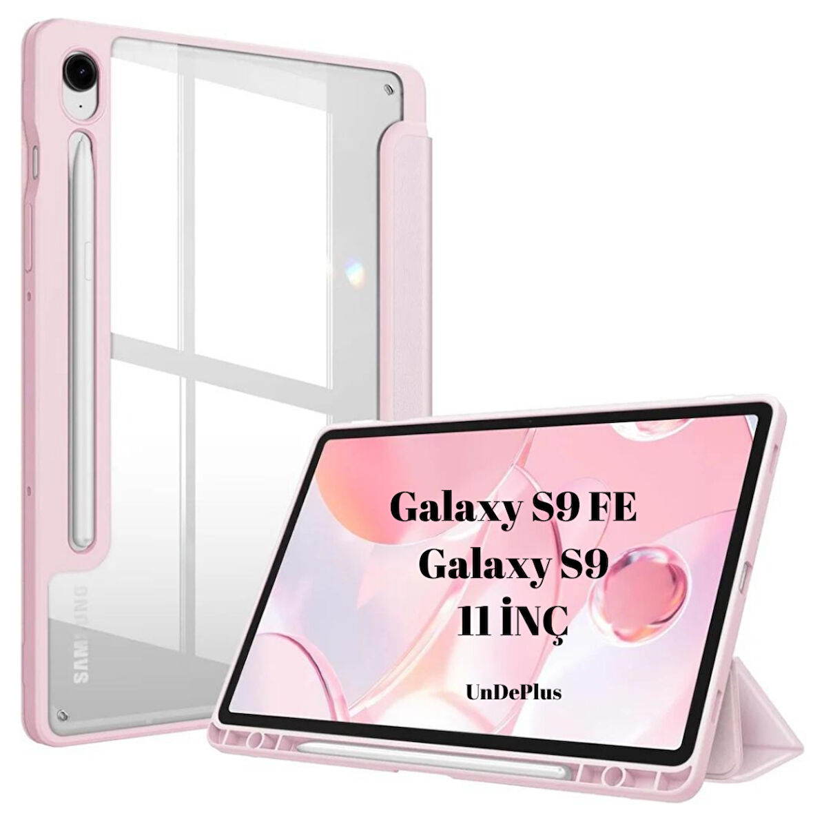 Samsung Galaxy Tab S9 FE / S9 11inç Kılıf Grafiti Şeffaf Kalem Bölmeli X710 X716 X718 X510 X516