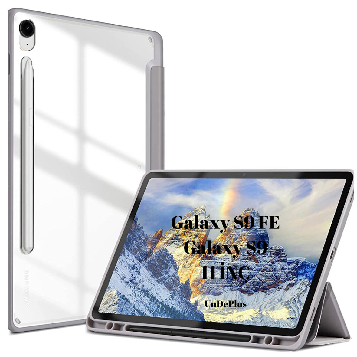 Samsung Galaxy Tab S9 FE / S9 11inç Kılıf Grafiti Şeffaf Kalem Bölmeli X710 X716 X718 X510 X516
