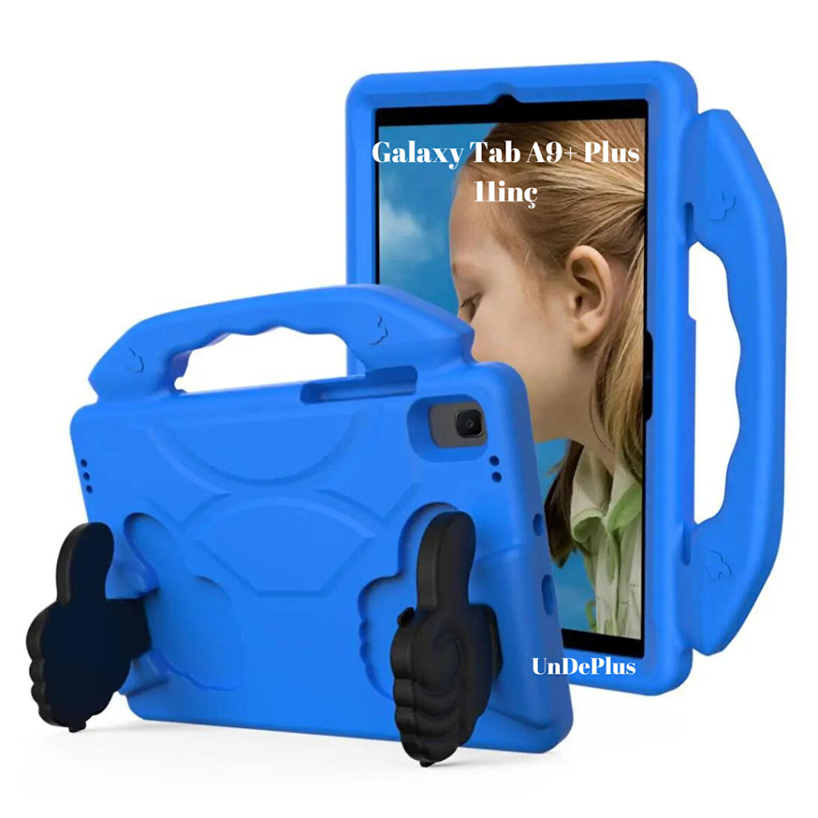 Samsung Galaxy Tab A9 Plus X210 X213 X215 X217 Kılıf Tutmalı Standlı Silikon Case