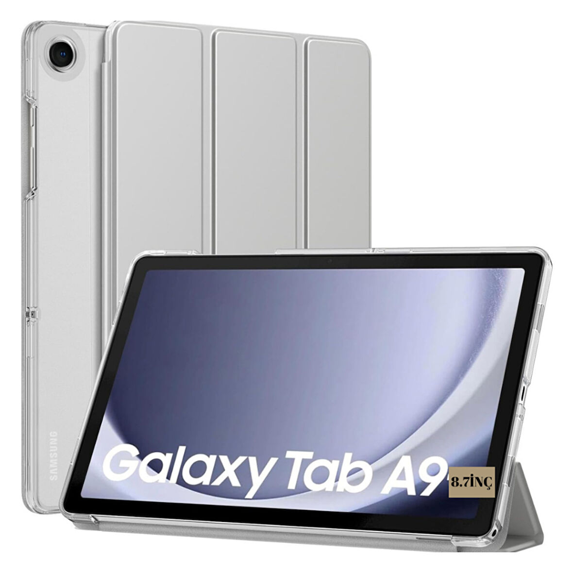 Samsung Galaxy Tab A9 8.7inç X110 X113 X115 X117 Kılıf New PU Deri Smart Standlı Case Uyku Modlu