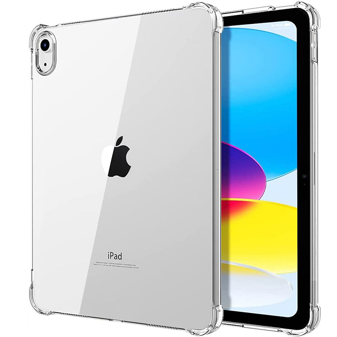 Apple iPad Air 5 10.9" Kılıf Kalem Bölemli Standlı Darbelere Dayanıklı Şeffaf Kapak