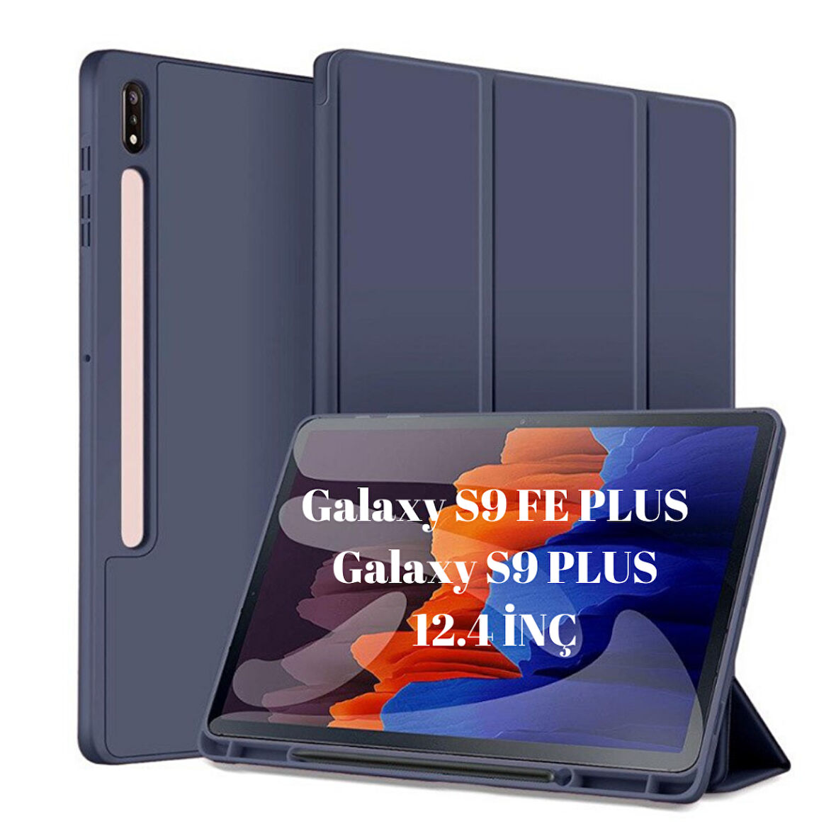 Samsung Galaxy Tab S9 FE Plus/S10 Plus/S9 Plus Kılıf Kalem Bölmeli Smart Case X610-16-810-18 X820