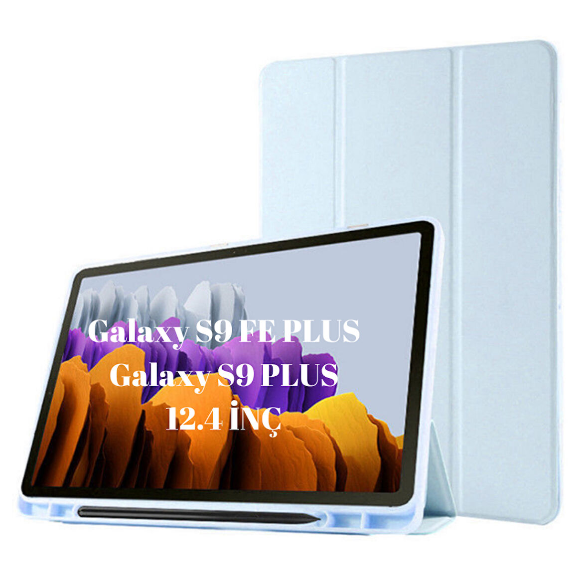 Samsung Galaxy Tab S9 FE Plus/S10 Plus/S9 Plus Kılıf Kalem Bölmeli Smart Case X610-16-810-18 X820