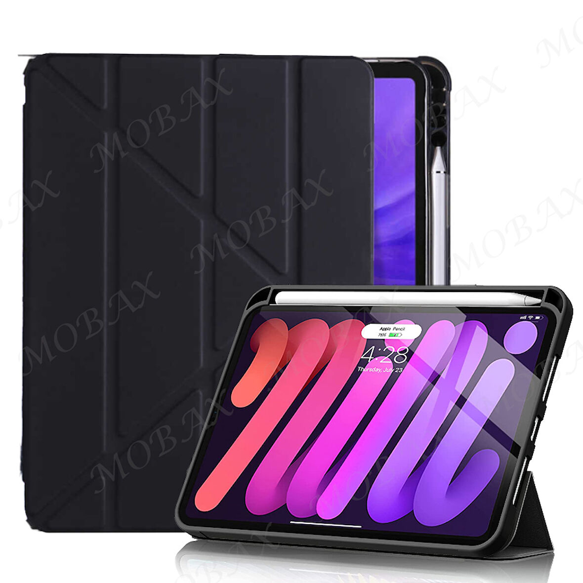 Apple iPad Air 11inç M2/M3 2025-2024 Kılıf Kalem Şarj Bölmeli Case
