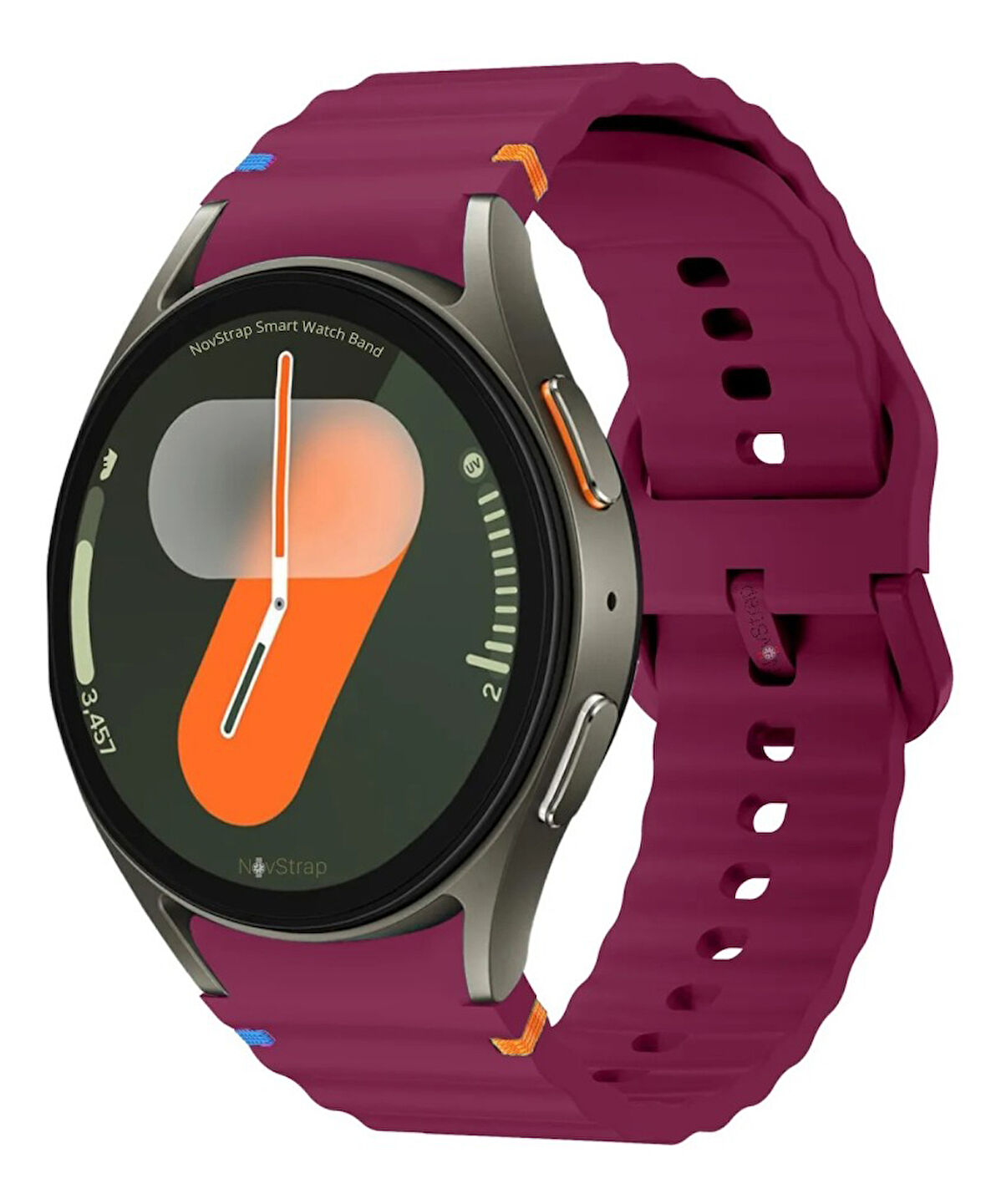 Samsung Galaxy Watch 4 5 6 7 FE 40 40 44 Classic 42 43 46 47 mm Kordon Dekoratif Örgü Çizgili Spor Silikon Kayış