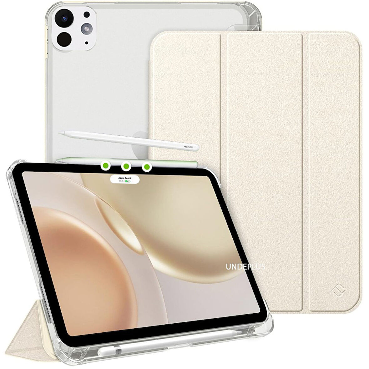 Apple iPad Pro 11 3./4. Nesil M2 Kılıf Flip Cover Kalem Bölmeli PC Case 2020-2022