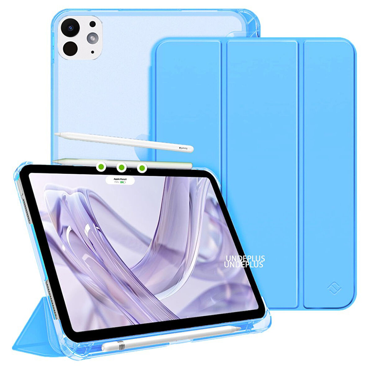 Apple iPad Pro 11 3./4. Nesil M2 Kılıf Flip Cover Kalem Bölmeli PC Case 2020-2022