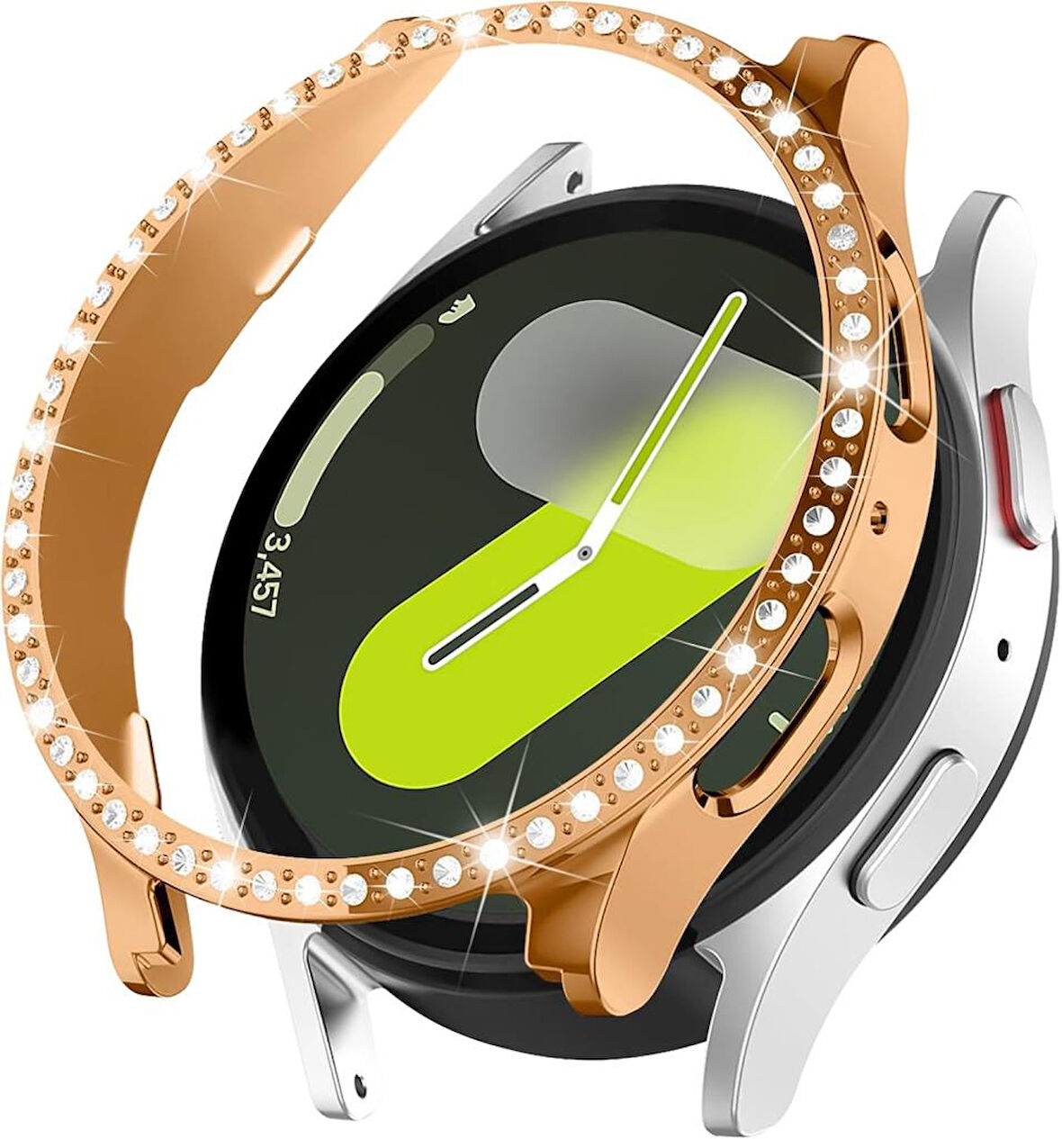 Samsung Galaxy Watch 4 5 6 7 FE 40 mm TEK SIRA Taşlı Kasa Koruyucu (Ekran Koruyucusuz) TEKSIRA