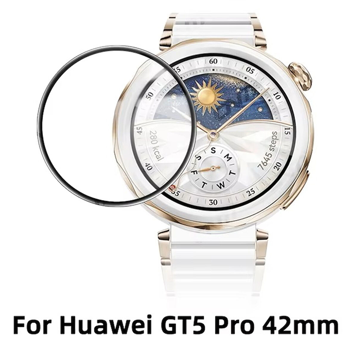 Huawei Watch GT 5 Pro 42mm Full Ekran Nano Saat Koruyucu (41mm/46mm Değildir)