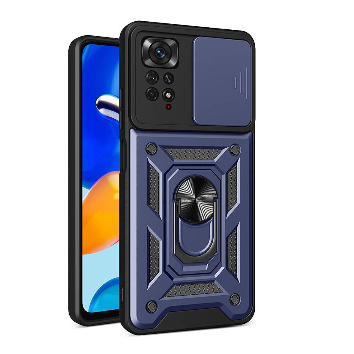 Xiaomi Redmi Note 11 Pro 4G Kılıf Kamera Korumalı Zırh Tank Sürgülü Vega Kapak