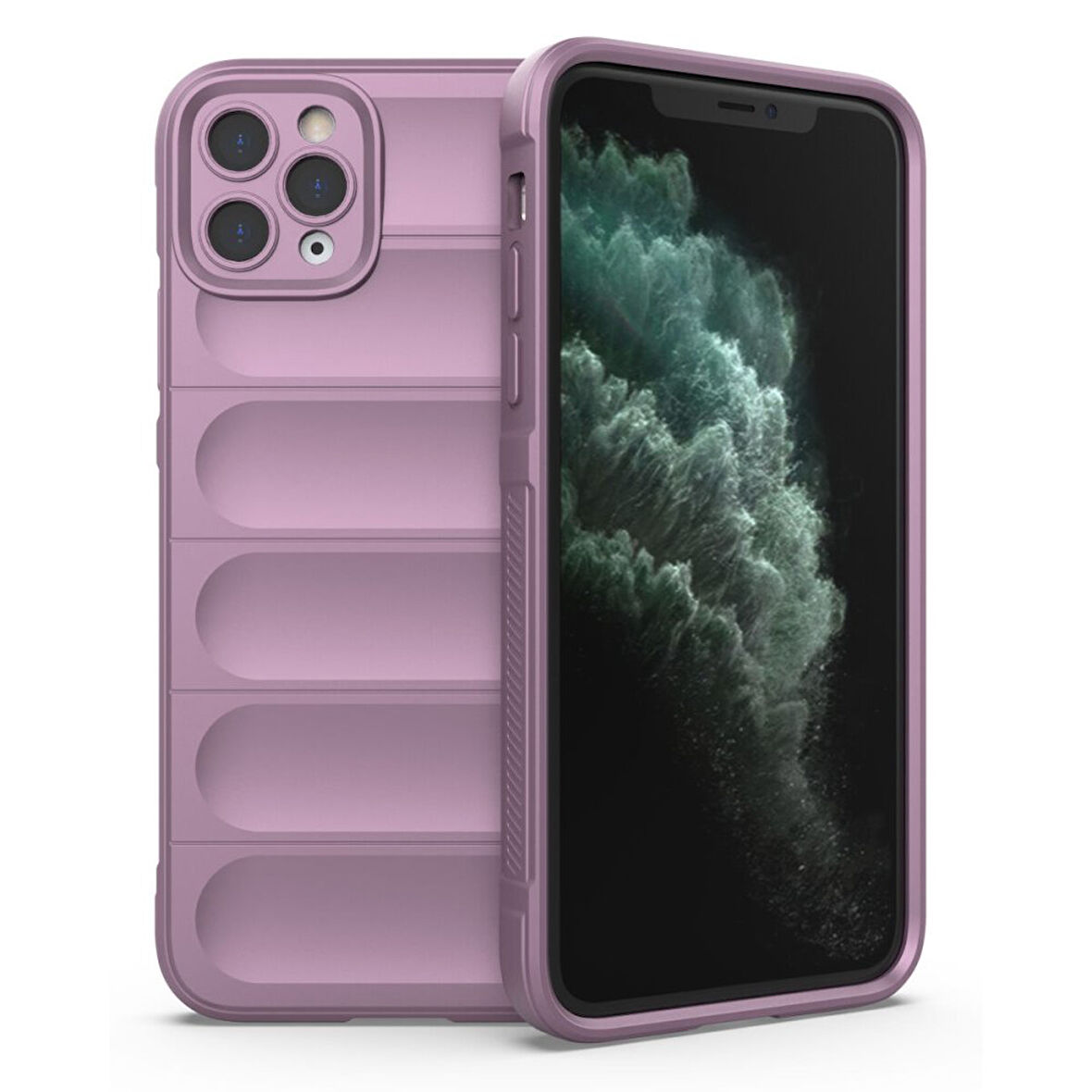 Apple iPhone 11 Pro Max Kılıf Elde Tutma Kolaylıkla Kaydırmaz Kenar Line Dizayn Optietnik Kapak