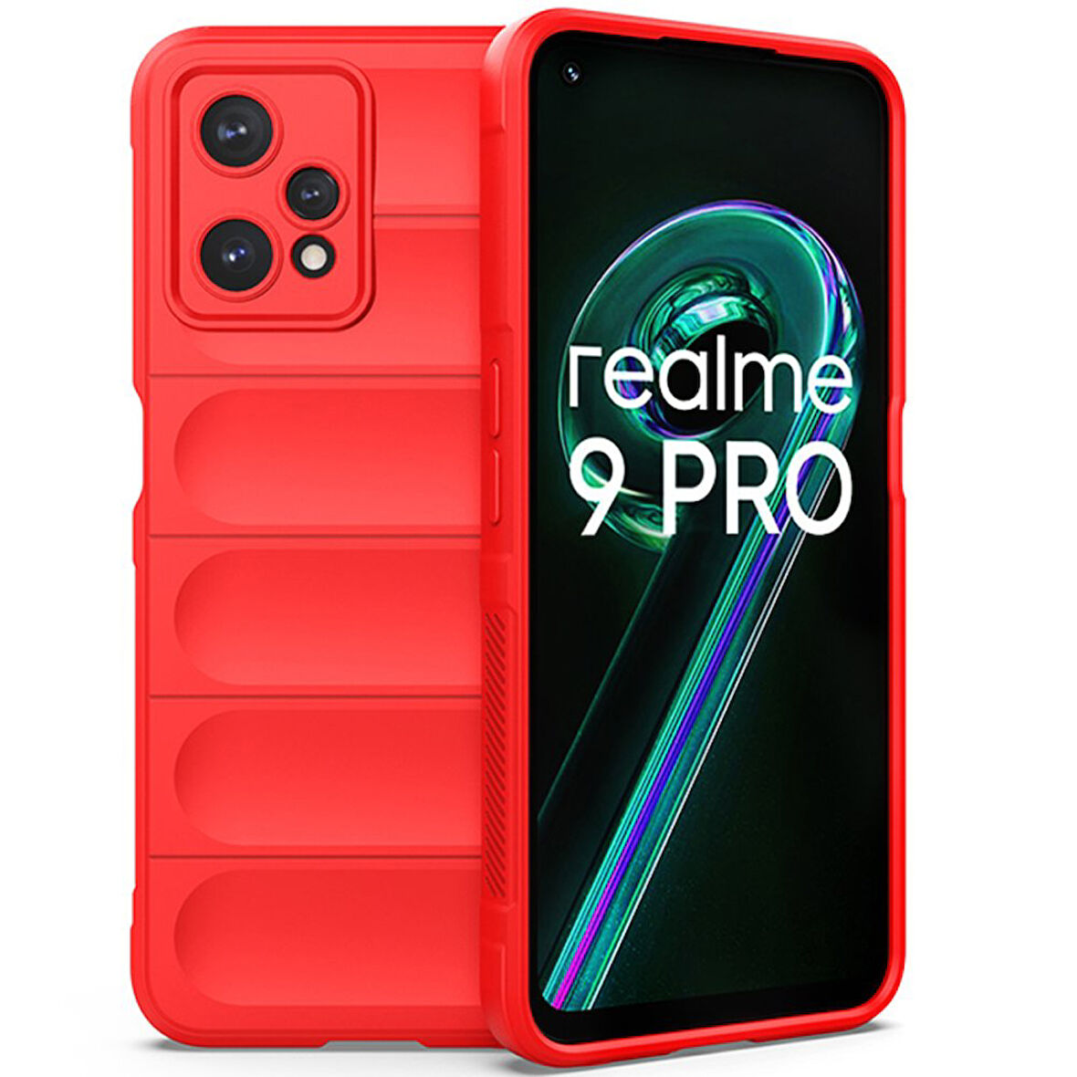 Realme 9 Pro 5G Kılıf Elde Tutma Kolaylıkla Kaydırmaz Kenar Line Dizayn Optietnik Kapak