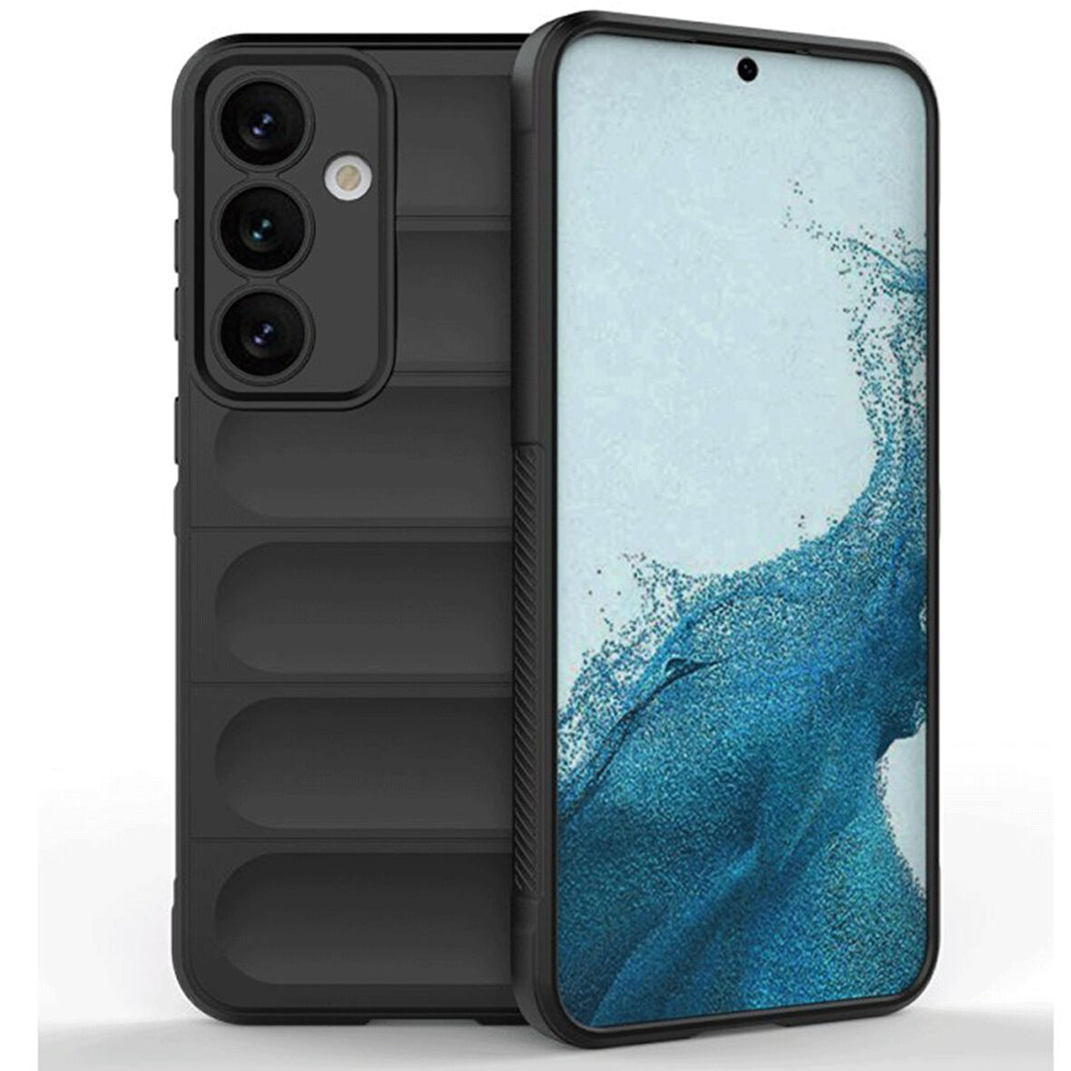 Samsung Galaxy S24 FE Kılıf Elde Tutma Kolaylıkla Kaydırmaz Kenar Line Dizayn Optietnik Kapak